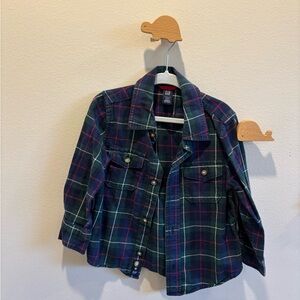 GAP Toddler Plaid Shirt - Green and Red